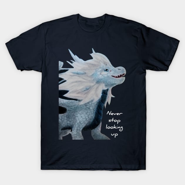 Zym - Never Stop looking Up T-Shirt by Lycoris ArtSpark